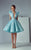 3169 Peaked Shouldered Illusion Dress