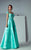 3179 Cap Sleeve Embroidered Illusion Gown