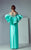 3181 Tiered Illusion Off-Shoulder Gown