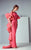 3186 Dimensional Ruffled Sheath Gown