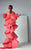 3186 Dimensional Ruffled Sheath Gown
