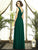 Dessy Collection - 2894 Lux Chiffon Sleeveless V-neck Dress In Green