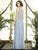 Dessy Collection - 2894 Lux Chiffon Sleeveless V-neck Dress In Blue