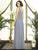 Dessy Collection - 2894 Lux Chiffon Sleeveless V-neck Dress In Silver