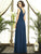 Dessy Collection - 2894 Lux Chiffon Sleeveless V-neck Dress In Blue