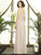 Dessy Collection - 2894 Lux Chiffon Sleeveless V-neck Dress In Neutral