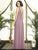 Dessy Collection - 2894 Lux Chiffon Sleeveless V-neck Dress In Neutral and Pink