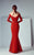 3188 Long Sleeve Scroll Embroidered Gown