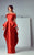 3189 Off-Shoulder Peplum Satin Gown