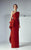 3191 Asymmetrical Ruffled Panel Gown