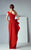 3191 Asymmetrical Ruffled Panel Gown