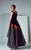 3192 Off-Shoulder Embroidered Trim Gown