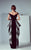 3194 Striped Ruffles Off-Shoulder Gown