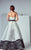 3195 Lace Paneled Strapless Ballgown