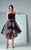 3196 Intricate Strapless High Low Dress