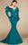 MNM Couture - 2329 Off Shoulder Mermaid Dress in Green