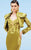 MNM Couture - 2348 Embroidered Mermaid Dress with Bolero in Green and Gold