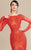 MNM Couture - Embroidered Long Sleeve Mermaid Gown 2257AW in Red