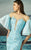 MNM Couture - Embellished Plunging Neck Mermaid Dress G0795 in Blue