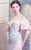 MNM Couture - Colorful Off-Shoulder Gown K3517 in Pink