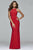 7945 Long halter dress with cut-outs at waist