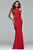 7945 Long halter dress with cut-outs at waist