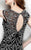 Primavera Couture - 1901 Flashy Embellished Mini Dress  In Black