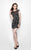 Primavera Couture - 1901 Flashy Embellished Mini Dress  In Black