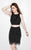 Primavera Couture - 1904 Two Piece Halter Sheath Dress In Black