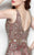 Primavera Couture - 1905 Embellished V-neck Sheath Dress  In Red