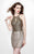 Primavera Couture - 1907 Embellished Halter Neck Sheath Dress  In Neutral