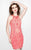Primavera Couture - 1910 Bedazzled Halter Sheath Dress In Pink
