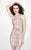 Primavera Couture - 1910 Bedazzled Halter Sheath Dress In Pink