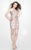 Primavera Couture - 1910 Bedazzled Halter Sheath Dress In Pink
