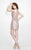 Primavera Couture - 1910 Bedazzled Halter Sheath Dress In Pink