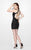 Primavera Couture - 1912 Beaded Halter Cocktail Dress In Black