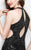 Primavera Couture - 1913 Beaded V-neck Sheath Dress In Black