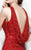 Primavera Couture - 1920 Brilliant Cowl Back Cocktail Dress In Red