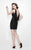 Primavera Couture - 1920 Brilliant Cowl Back Cocktail Dress In Black