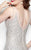 Primavera Couture - 1928 Sleeveless Sequined V Neck Short Dress In Silver