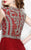 Primavera Couture - 1946 Cap Sleeve Beaded Cocktail Dress In Red