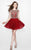 Primavera Couture - 1946 Cap Sleeve Beaded Cocktail Dress In Red
