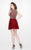 Primavera Couture - 1946 Cap Sleeve Beaded Cocktail Dress In Red