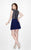 Primavera Couture - 1946 Cap Sleeve Beaded Cocktail Dress In Blue