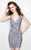 Primavera Couture - 1947 Sequined with Sexy Back Mini Dress In Blue