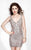 Primavera Couture - 1947 Sequined with Sexy Back Mini Dress In Pink