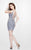 Primavera Couture - 1947 Sequined with Sexy Back Mini Dress In Blue