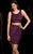 Scala - 25417 Striking Sequined Two-Piece Short Dress In Purple