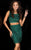 Scala - 25417 Striking Sequined Two-Piece Short Dress In Green