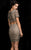 Scala - 25418 Alluring Two-Piece Beaded Cocktail Dress In Silver